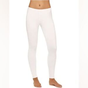 Cuddl Duds White ClimaSmart Base Layer Pants LP | Large Petite